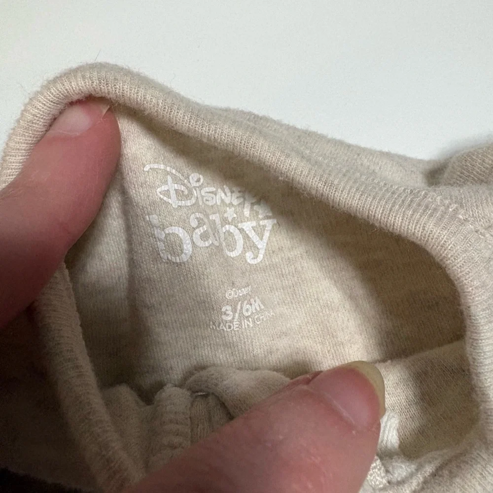 Disney Baby cream dumbo footie pjs 3-6m